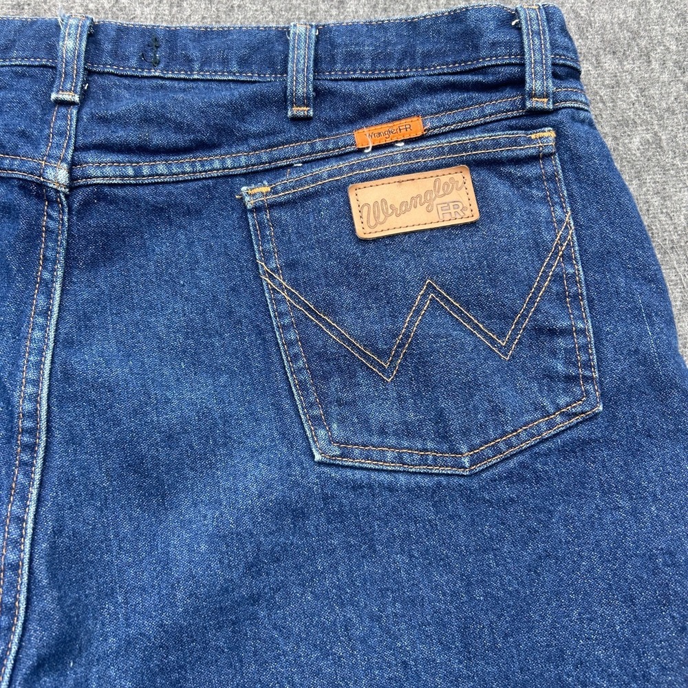 Wrangler FR Mens Blue Jeans Original Cowboy‎ Cut 42X30 #13MWZ - Picture 8 of 13